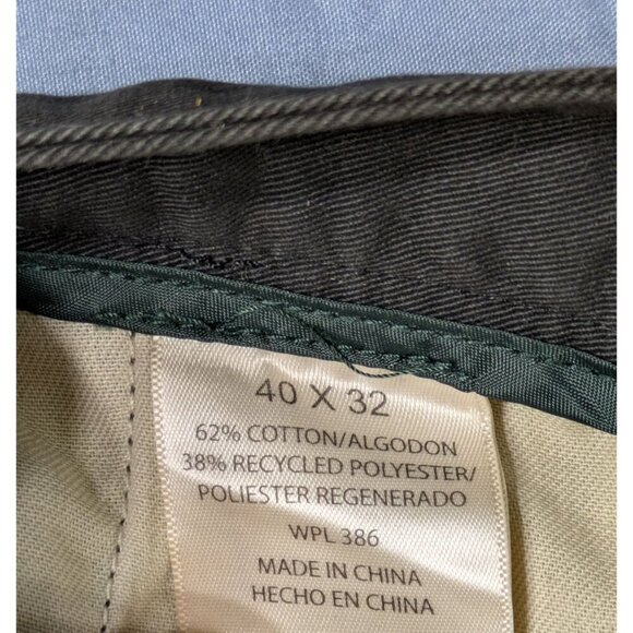 Haggar Renew Chino Straight Fit Pants 40W X 32L Dark Gray Cotton Blend NWT - Picture 2 of 12